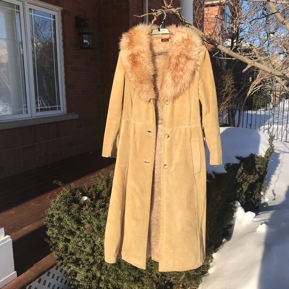 Vintage Shearling Trench Coat - Picture 7 of 11